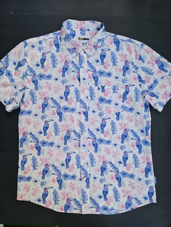 Tipsy Elves Other - Tipsy Elves Tropical Toucan Print Short Sleeve Button-Down Shirt Size XL